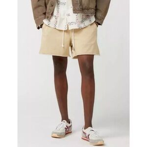 BDG Bonfire Sweatshorts Sand Beige Cutoff Fleece Drawstring Casual Shorts M
